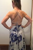 This dress is going to be perfect for a late summer wedding I am attending! It definitely runs small, I'm usually an XS, ordered the small based on reviews and it's a bit snug around the waist. But the lace up back makes it adjustable, seems like great quality with a good lining, and it's so pretty!! - Olivia R.