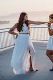 I absolutely loved this 2 piece dress. It looked amazing in every picture and was very comfortable. Very flattering and beachy!
I ordered both a medium and a large, I wore the medium top and the large skirt. The medium top fit perfectly and I didn't have to wear a bra! The large skirt was very long (and I have really long legs) and the wasitband was stretchy and comfortable, there was room to breathe. Would wear this dress everyday if I could!!!! - Stephanie F.