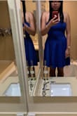 I have 1 red in size S, 1 blue in size XS, 1 white in size S. I'll order another red in size XS since the chest area of size S is very loose on me, I had to do alteration. A lot of people said I look fit & cute in this dress style. - Annie D.