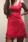 compared to how it fits the model, it fit way bigger which made me sad, i'm still gonna wear it because i had to get it for my sorority recruitment and other than that it's cute. i got an XS though. - Georgia M.