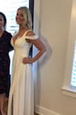 I wore this dress for my elopement ceremony and i loved it. It is a great fit, quality material, and is perfect if youre going for a casual or beachy wedding look! It is busty, but i did not mind! - Molly O.