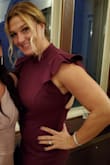 This dress was beautiful. Lots of good stretch. I'm glad I spoke to a size specialist because according to the measurements, I would have been a large, but because it looks like a slim fit I went with the XL. It was very comfortable. The buttons holding up the sleeves are a little flimsy. I threw a stitch in them, but all in all worth the money, beautiful color, and... The BACK! - Keri D.