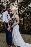I ordered this last minute for my wedding and I was not let down. This dress is so beautiful and even looked good with my baby bump. I have got so many compliments on it as well. I highly recommend this dress! - Halie S.
