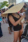 I took my hat to Jamaica for a photo shoot and the photographer tried to buy it off of me. I got endless compliments even me just taking it through the airport!!! It is such a show stopper. It ended up all over social media. It is awesome! You can't fit it into a suitcase so just carry it in your hand. It's beautiful! - Lisa W.