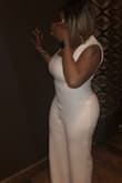 Bought this jumpsuit for my mother's 70th birthday dinner, it was a hit! Everyone wanted to know where to purchase, it hit all my curves perfectly, the material was light but not too light. I am definitely purchasing in another color. - LaDetra J.