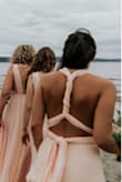 This is such a flattering and COMFORTABLE dress. There are literally 19372828 different ways to wear the straps, regardless of your shape you can find a fabulous way to wear this dress. I truly mean it when I say it's basically like wearing pajamas it's so cozy. Love it! - Andrea I.