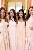 I wore this as a bridesmaid dress in my best friend's wedding this past summer and I couldn't have been happier with it! I have a large bust but a small waist and this dress provided perfect coverage. I usually have to wear a bra with everything, but I was able to get away without one and the dress was supportive enough and held everything in without being uncomfortable. I got tons of compliments on this dress. It was the perfect "blush" color and was elegant without trying too hard. It was a bit long, but with wedges it was manageable. I may have gotten it hemmed if I had had time, but even without hemming it was fine. I wish I had a reason to wear this dress again! - Tara S.