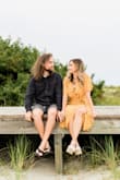 The dress is so flattering and so easy to wear. I wore it for my engagement photos and was so happy with how they turned out. I had to use a safety pin to keep the top closed a tiny bit more so you couldn't see my bra. Love it! - Chelsea B.