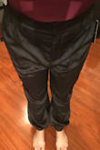 Very lose fitting, they felt nice and soft but if you're not taller than 5'5" don't waste your time. They fit perfect around the waist but there was a bulge of material hanging by the zipper. All in all, item was returned. - Melissa N.