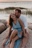 I wore this dress for my beach engagement photos. The color was perfect on the beach and the dress flowed perfectly. - Patrizia L.