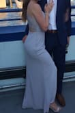 I love this dress. I chose it for my cousin's wedding I was in, since we got to pick our dress. Fit very nice throughout, just had to get hemmed at the bottom. Cannot wait to wear it again to another wedding or big event! - Matilda B.