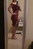 I have never worn a bodycon dress before, I'm just a little conservative. But this dress has made me looooove them. It is super comfortable and hugs me in all the right places. I ordered both the M and the L. The material is very stretchy so the M worked best for me. The L was just a little loose around my hips. I plan on wearing this out very soon to my friends wedding in October. P.S. shoes from Windsor - Katey R.