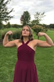 I bought this for my daughter for homecoming and she looked just beautiful. It fit her perfectly and it was not too short. - Nadine M.