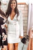 This dress was absolutely gorg! The only reason that I didn't give this a five star is because it snags SUPER easy so just be careful. Other than that I loved it! I got so many compliments at my bridal shower. - Felicia M.