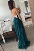 In love with this dress. Needed a few inches off it and I had to have it taken in on each side but I love it!! I did not wear a bra bc it is well lined! Do yourself a favor and buy this. I got sooo many compliments. - Rachel D.