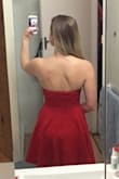 This dress is absolutely gorgeous and fits like a glove! I kept reading things about the excellent quality of the material and it's true - it's amazing. It's really thick and stretchy and holds everything in perfectly. Wearing it to a classical concert and I'm so excited! - Catherine E.