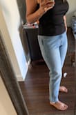 These jeans look really flattering on but do not have any stretch to them...so keep that in mind. I love the button detail. I would highly recommend these jeans! - Sandeep S.