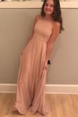 This dress is so beautiful! Very stretchy and flattering. - Cindy B.