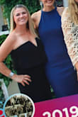 This outfit was prefect for a red carpet event. Looks classy. Material is a nice blend that is slimming and doesn't slip. Length was a bit of an issue but I didn't have time for alterations. I highly recommend. Cheesy pic. My 7 year old took it. :p - Kate P.
