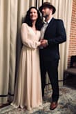This dress is so gorgeous and flattering. I wore it for my first wedding anniversary, and received so many compliments. The fit at the waist is adjustable, but the length was quite bit long. I had it altered to better fit my height. I felt absolutely beautiful! - Courtney J.