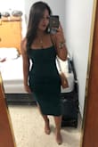 It fit perfectly, the material was thick and I didn't need a bra because it fit snug but comfortably. I got compliments on it all night :) - Viviana G.