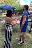 I like the material. Had to get it hemmed because I'm short but overall really happy with it. Didn't wear a bra with it which was cool. - Lauren S.