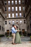 A little too long to wear with flat sandals - got it hemmed. But fit perfectly for my engagement photos and photographed well! - Amy G.