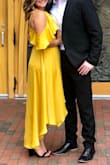 I love the way it fits, looks, and flows. It's the PERFECT dress for any nice occasion. 

My ONLY complaint is that the clip in the front broke but it's an easy fix. - Gen R.