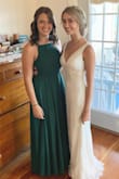 This dress is beyond perfect!!! Wore it for my best friends wedding and it was beautiful and I got so many compliments. It was long, so it needed to be shortened about 4", but other than that fit like a glove. - Shawna N.