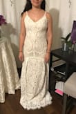This is wonderful quality, especially for the price, I wish I liked the style on my body and I wish it hadn't been so long on me. I'm pretty short and small but pretty curvy and felt it made me look frumpy, not sexy. I could have tried to get it hemmed but the lace is so intricate it would cost a good bit to fix it to my height and may not have liked it still. Would definitely order from the company again, great with returns. - Brianna B.