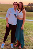 I ordered this for an outside wedding in late September in TN. So it was still in the low 90's outside. This outfit worked out perfect. I received SO many compliments on the skirt. It does wrinkle easily, so be aware of that. - Chelsie A.