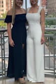 BUY THIS JUMPSUIT! For your engagement party, wedding shower, rehearsal dinner, etc. I loved wearing this jumpsuit to my wedding rehearsal. It will definitely turn heads because it's classy but goes against the norm. - Emily F.