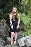 Loved this dress!! My daughter wore this to homecoming.  I read that it runs a LARGE so I bought an XS instead of her normal size SMALL and it fit perfectly. - Jaime W.