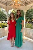 Wore this to a wedding. Flatering on curves, fits well without clinging. Material is breathable and comfortable. Would recommend pairing with a plunge bra especially with a larger bust - I did not and wish I would have. Flirty and fun, great to dance in. - Maura B.