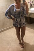 I loved this romper! I wore it to a beach pub crawl and it was perfect for the occasion. Very light weight and breathable material. Potentially runs a little big- I'm usually between a small and medium. I chose a medium and I think small might have been too short. Definitely recommend! - Kylen K.