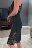 The color is beautiful. The cut has a nice shape. I'm excited to wear this to an upcoming wedding. The adjustable straps are great but can roll. So be careful adjusting the straps. - Chanel J.