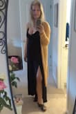 This is a beautiful jump suit but what happened to the legs???? I am almost 5'8" and the legs are so long that I would have to wear 12 inch heels for them to fit. Had to get it tailored. Otherwise, it's very comfortable and attractive. - Indra H.