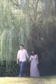 I got this for my engagement pictures and it worked perfectly. Very long but I didn't get it hemmed since you couldn't really tell in the pictures. I wanted to wear it to a friend's wedding coming up but didn't have time to get it hemmed. I would definitely trip over it, otherwise! It's a beautiful dress and I highly recommend. :) - Camille J.