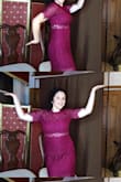 OH MY GOODNESS. I wore this dress to a wedding and I received so many compliments I could not keep up! First off it was super comfy, lightweight and fit perfectly. The peekaboo portion was tasteful yet gave the dress the edge it needed. The burgundy color was perfect for a fall time wedding. Like I said, I received compliment after compliment all night long! - Ashley C.