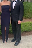 This dress was a great bridesmaid dress. It was just long enough for me at 5'10" to wear a small heel. I definitely needed to wear spanx to suck it all in to avoid any lines and didn't have much room in the busy. I got a ton of compliments and it was affordable. There was some pulling and some threads have started to come loose so not sure how many times I'll re-wear, but great for a bridesmaid outfit! - Claire H.