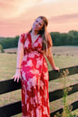 This dress was so cute and perfect for a late summer wedding! The material is thinner but not see-through so it was very breathable. It was a little long on me but I was wearing heels so it was the perfect length. I was a little nervous about the amount of cleavage it would show but that is totally adjustable (as well as the waist) and it ended up being perfect! - Jenna S.