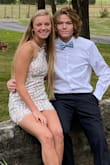 My daughter wore this to Homecoming. Love the cream and contrasting color! It's very flattering and extremely comfortable. - Kim T.