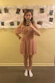 The dress fit a little odd because it was a little big in the upper body part. But the length was great! I was expecting it to be a bit short because I'm a little tall for my measurements, but it was good! - Meg H.