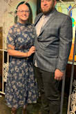 I absolutely love this dress and got so many compliments this past weekend when I wore it to a wedding! HOWEVER - if you have any chest whatsoever, order a size up! I ordered a large and typically wear a large in most dresses. My chest area fit VERY tight, while the rest of the dress fit perfectly. - Laura Y.