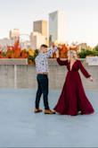 This dress is flawless. I wore this for my engagement photo shoot and it's simply elegant. The color is more of a deep burgundy than the photo, I think it's even better in person. It was pretty long, my heels were about 2 1/2-3 inches and it hit just right to the ground. I felt so confident and beautiful. Great dress. - Isabelle L.