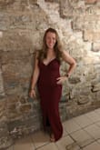Loved this dress from the moment I opened the packaging. The material is not heavy but it is thick and feels good. Straps are thin but they do not feel flimsy, I felt secure at all times. Wore this dress to a friend's wedding. Next time I wear it, the only thing I would do differently is I will wear shapewear underneath but that is not a need depending on your size! - Erin B.