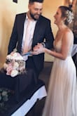 I planned a wedding in 6 weeks and this was my favorite quick order dress. It was perfect and I got compliments from complete strangers all day long. I have large hips in comparison to my waist so I was worried but the dress flows perfectly without looking awkward. <3 - Lonna B.