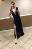 Love love love this dress! The dress fit perfectly just used a little boob tape to prevent a boob slip. The length is also just right as long as you have about a 3in + heel on. - Alexandra T.