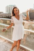 Angel In Disguise is such a perfect name for this dress! Loved wearing to my surprise sweet sixteen on the rooftop! Comfortable & great for dancing :).
Paired well with Swarovski angel wing necklace & pearl choker & lots of pearl bracelets - made it "Party ready" - Rebecca