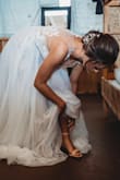 I love these shorter heels! I wore them for my wedding and they were so comfortable and I was able to wear them the entire night. - Alexis M.